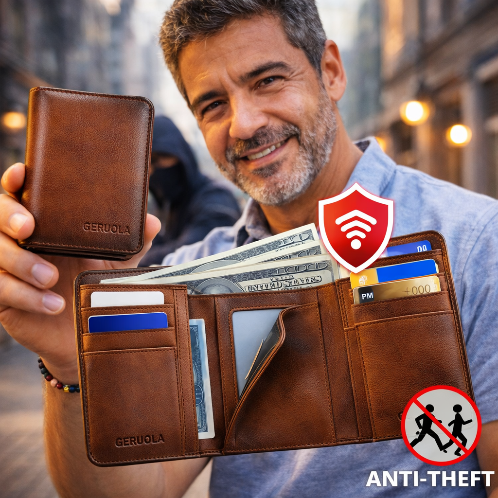 Billetera café 🔥masculina de cuero elegante💰